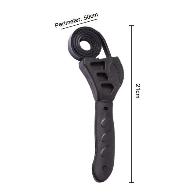 Adjustable Rubber Strap Wrench – Non-Slip Grip for Jar Lids & Oil Filters