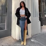 High-Waist Side Slit Denim Maxi Skirt - Summer Streetwear Essential - Image 5