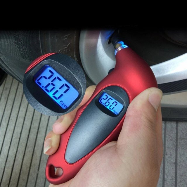 High-Precision Digital Tire Pressure Gauge with LCD Display for All Vehicles - Image 4