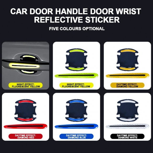 3D Carbon Fiber Car Door Handle Scratch Protector Stickers - Image 6