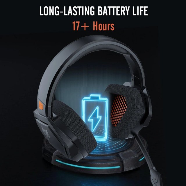 Wireless Gaming Headset with 2.4G & 3.5mm Wired Sport Earphone, Noise Reduction Mic, Compatible with PS5, PS4, Laptop - Image 6