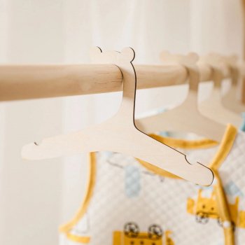 Wooden Baby Clothes Hangers: Creative Room Decor & Children’s Organizer