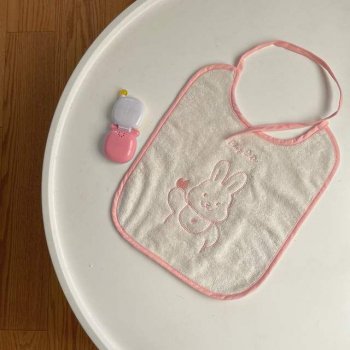 Waterproof Baby Bib with Embroidery: Large Muslin Saliva Towel & Burp Cloth