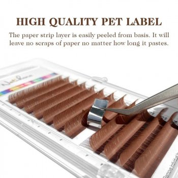 Colorful Mink-Effect Lash Extensions: Caramel, Brown, Teal, Mocha Shades