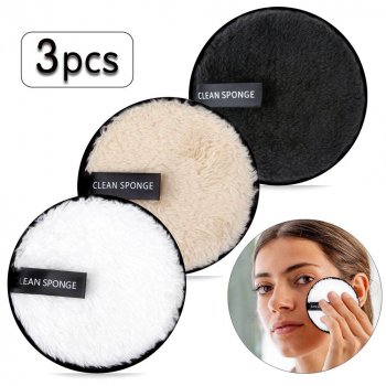 3-Piece Reusable Magic Makeup Remover Pads: Gentle & Sustainable