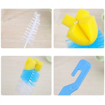 360° Baby Bottle & Nipple Cleaning Brush Set: Essential for New Parents