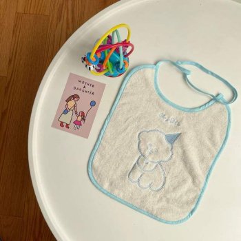 Waterproof Baby Bib with Embroidery: Large Muslin Saliva Towel & Burp Cloth