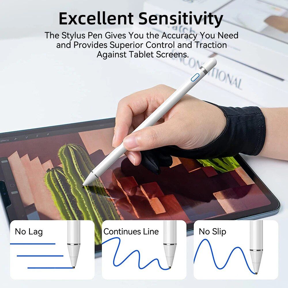 Universal Stylus Pen for Tablets & Mobiles: Fine Tip, Fast Charging & High Sensitivity 