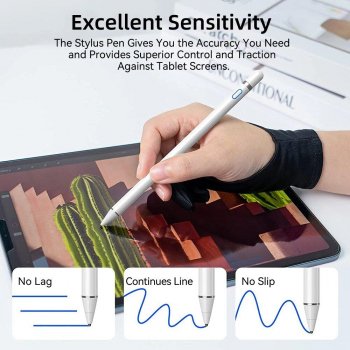Universal Stylus Pen for Tablets & Mobiles: Fine Tip, Fast Charging & High Sensitivity