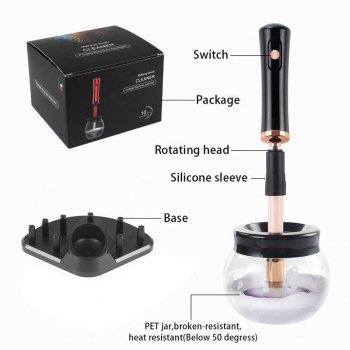 Electric Makeup Brush Cleaner and Dryer - Quick, Easy, and Efficient Brush Care