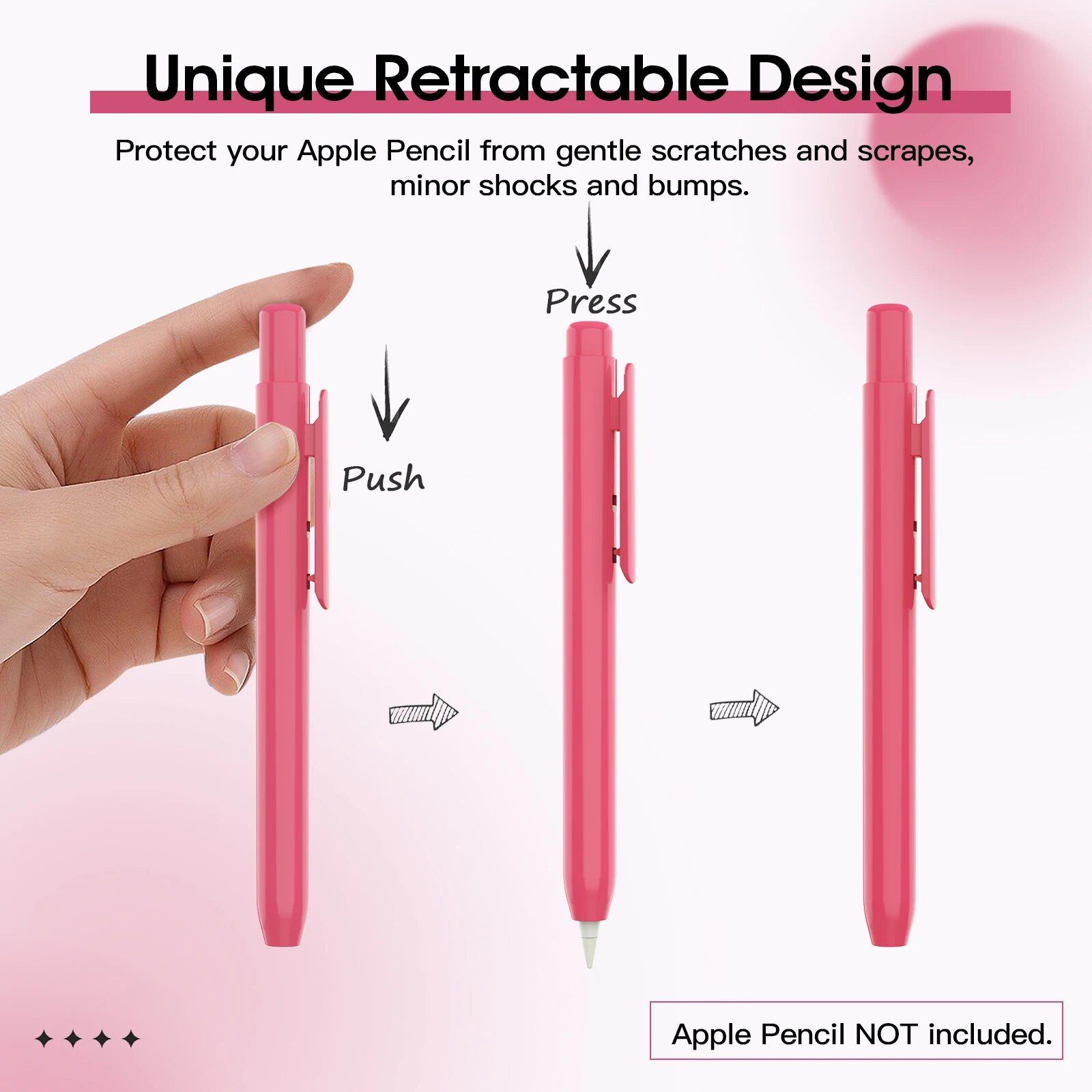 Retractable Tip Cap Sleeve with Sturdy Clip for Pencil 1st Gen 