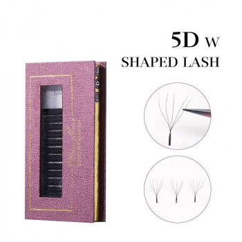 5D W-Shaped Eyelash Extensions - Handcrafted, Ultra-Light, Short Length