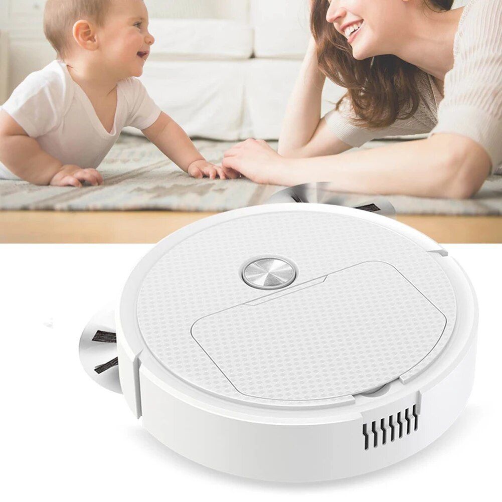 Rechargeable Mini Robot Vacuum Cleaner - 1200mAh Smart Sweeping Machine Gadgets Home Electronics