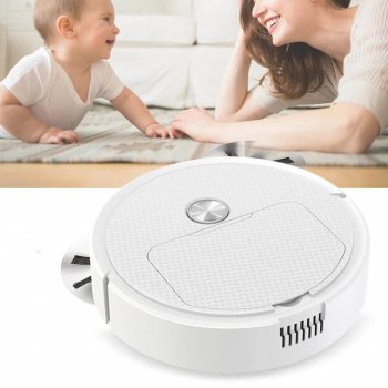 Rechargeable Mini Robot Vacuum Cleaner - 1200mAh Smart Sweeping Machine