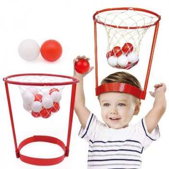 Head Hoop Basketball Catch Game - Indoor & Outdoor Fun with 20 Balls
