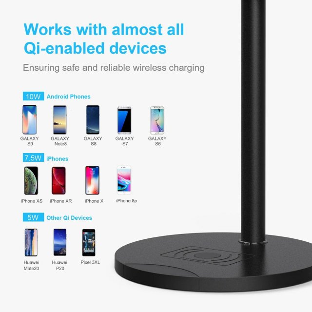 2-in-1 Fast Wireless Charging Pad & Headphone Stand