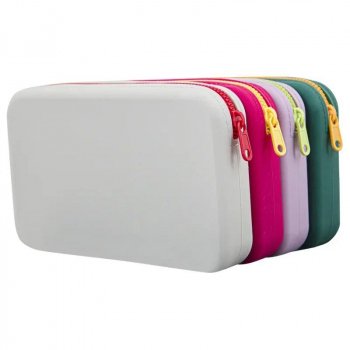Compact Waterproof Silicone Makeup Bag – Travel-Friendly Cosmetic Organizer