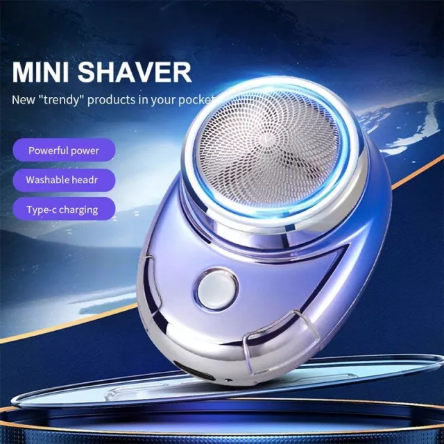 Portable Mini Electric Shaver for Men with Triple Blade - Rechargeable, Washable & Cordless - Image 7