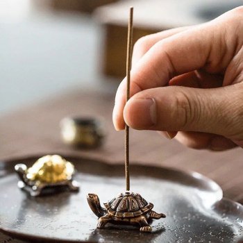Antique Turtle Incense Burner - Compact Zen-Inspired Home Decor