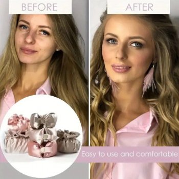 Heatless Hair Curler Set with Sleep Cover - Soft Wave DIY Styling Tools