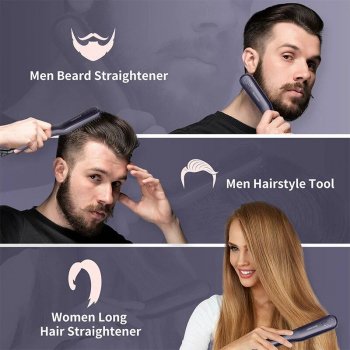 Quick Heat Beard and Hair Straightener Comb with Ionic Technology