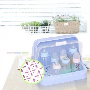 Multi-Functional Baby Bottle Drying Rack with Dustproof Storage Box