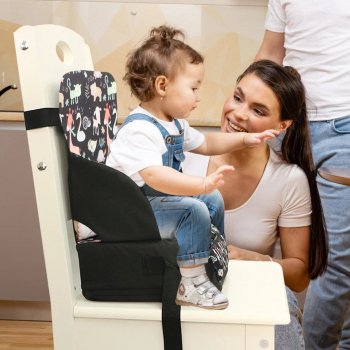 Portable Kids Dining Booster Seat Cushion with Anti-Slip Mat
