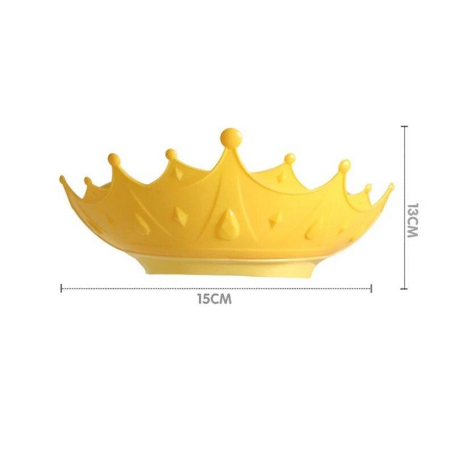 Adjustable Cartoon Crown Baby Shower Cap - Safe Hair Wash Shield & Ear Protector - Image 5
