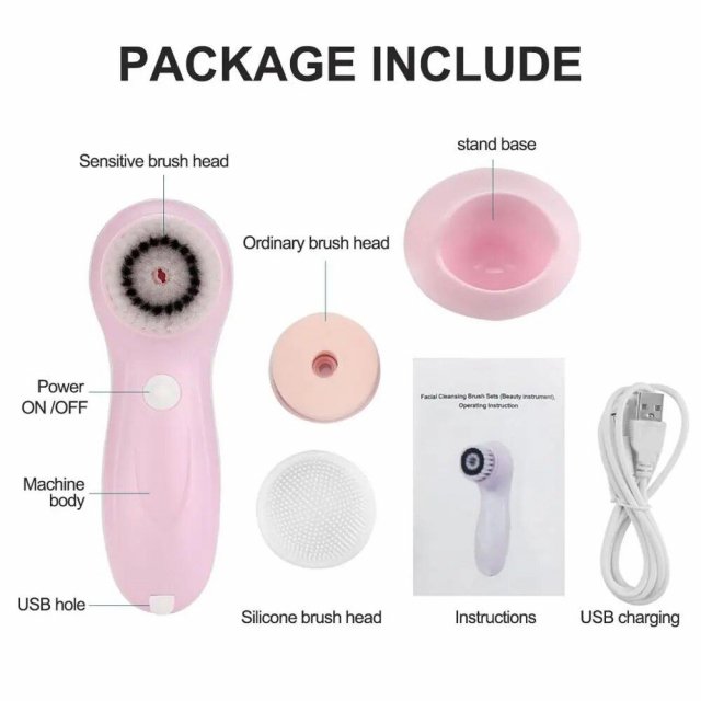 5-in-1 Electric Facial Cleansing & Massage Tool: Deep Pore Cleaning and Rejuvenation - Image 4