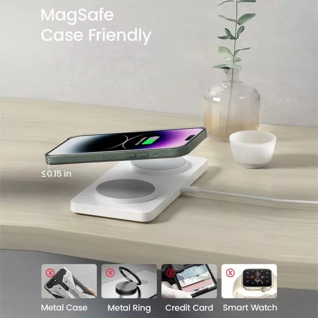 Dual Magnetic 2-in-1 Wireless Charger Stand for iPhone & Samsung - Image 6