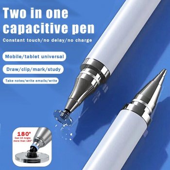 Universal 2-in-1 Stylus Pen & Ballpoint for Capacitive Touch Screens