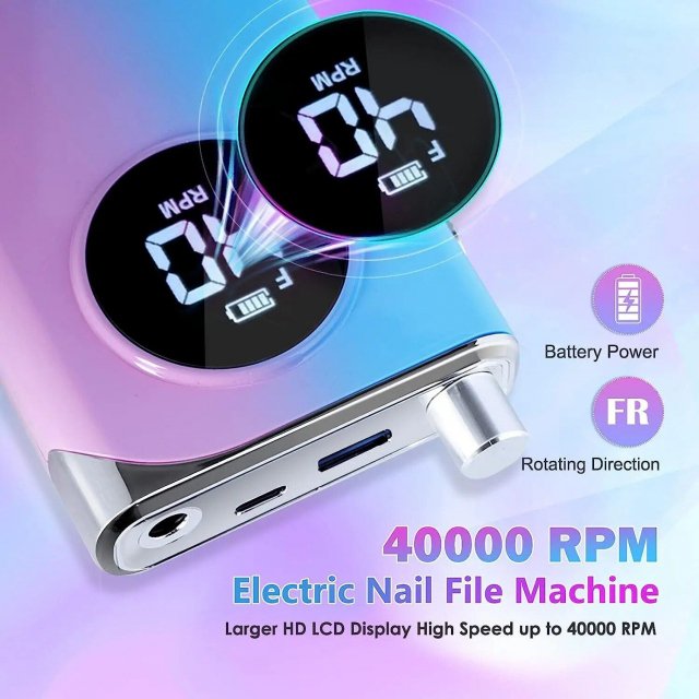 35000/40000RPM Electric Nail Drill Machine - Image 5