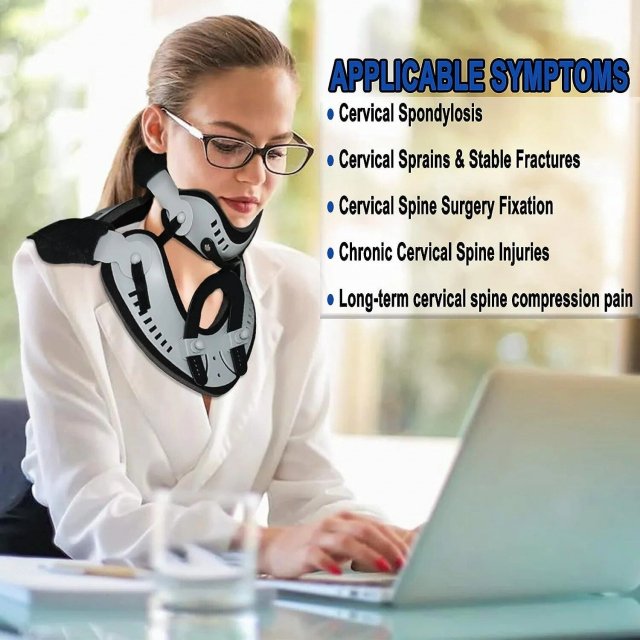 Adjustable Orthopedic Cervical Collar - Neck Support & Pain Relief Brace - Image 7