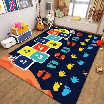 Children's Hopscotch Boy Girl Cartoon Game Carpet