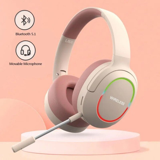 Wireless Foldable HiFi Stereo Bluetooth Headphones with Mic & SD Card Support