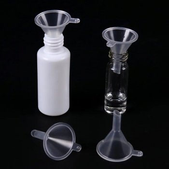 10PCS Compact Mini Plastic Funnels for Perfume & Liquid Oil Transfers
