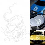Universal Dragon Pattern Car Hood Decal - Image 4