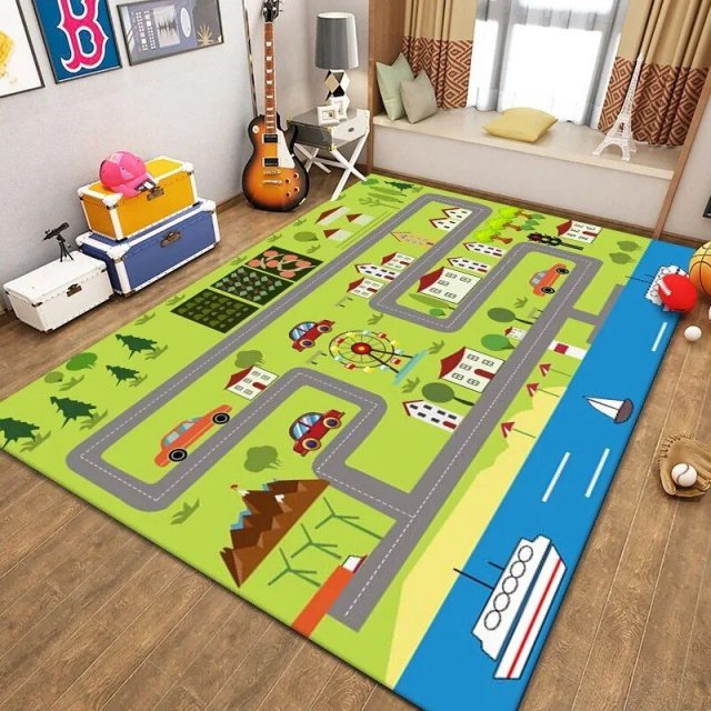 Children's Hopscotch Boy Girl Cartoon Game Carpet - Image 7