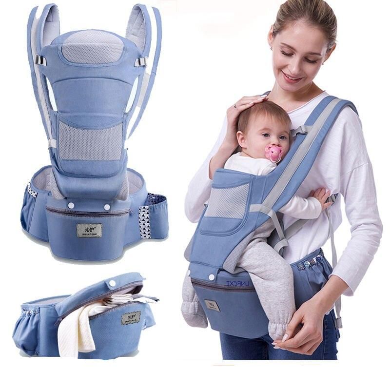 Versatile Ergonomic Baby Carrier - 3-in-1 Hipseat for 0-48 Months, Multi-Position Sling 