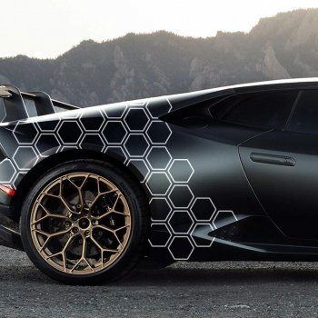 Universal Honeycomb Car Graphics Vinyl Decal Set