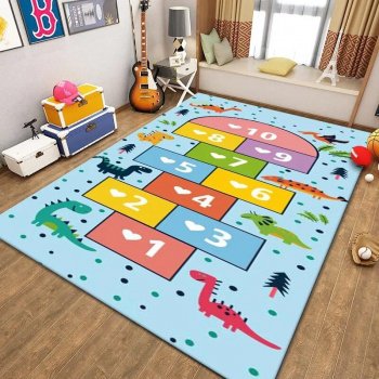 Children's Hopscotch Boy Girl Cartoon Game Carpet