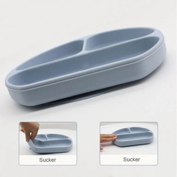 Safe & Easy Baby Feeding Set - Silicone Suction Bowl, Plate, Bibs, Utensils & Cup