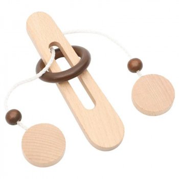 Wooden Brain Teaser Puzzle - Montessori Decompression Thinking Game for All Ages