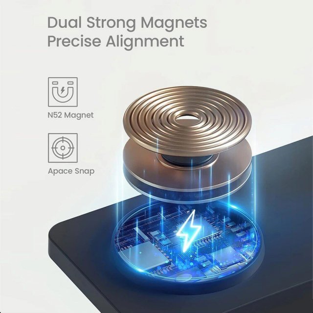 Dual Magnetic 2-in-1 Wireless Charger Stand for iPhone & Samsung