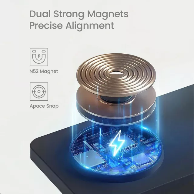 Dual Magnetic 2-in-1 Wireless Charger Stand for iPhone & Samsung - Image 3