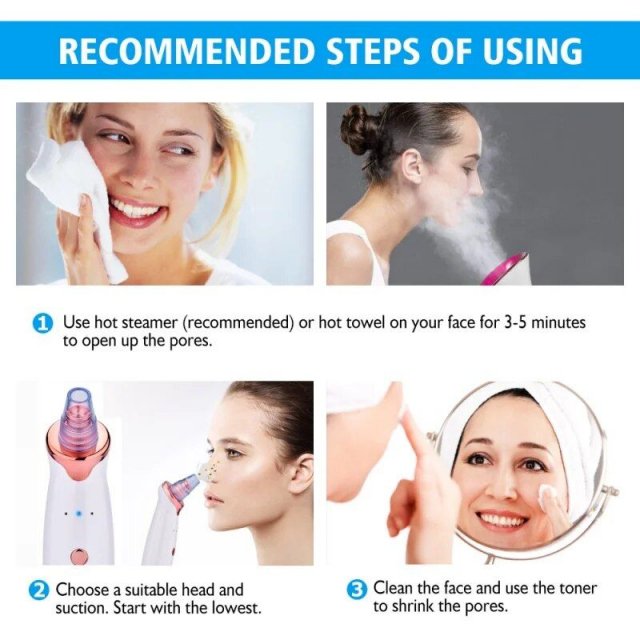 Electric Facial Vacuum Blackhead & Acne Remover with Deep Pore Cleansing - Image 6