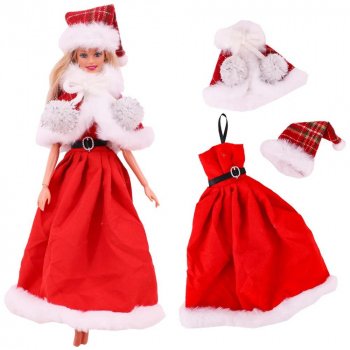 Christmas Festive Doll Dress Set - Santa & Tree Outfits for 11.8inch Dolls, Perfect for Kids' Holiday Gifts