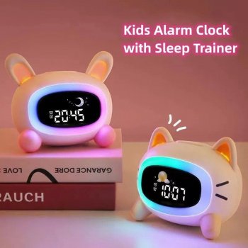 Kids' Wake-Up and Sleep Training Alarm Clock with Soothing Sound Machine