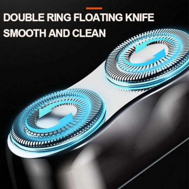 Portable Double Head Electric Shaver with IPX7 Waterproof & Fast Charging - Image 3