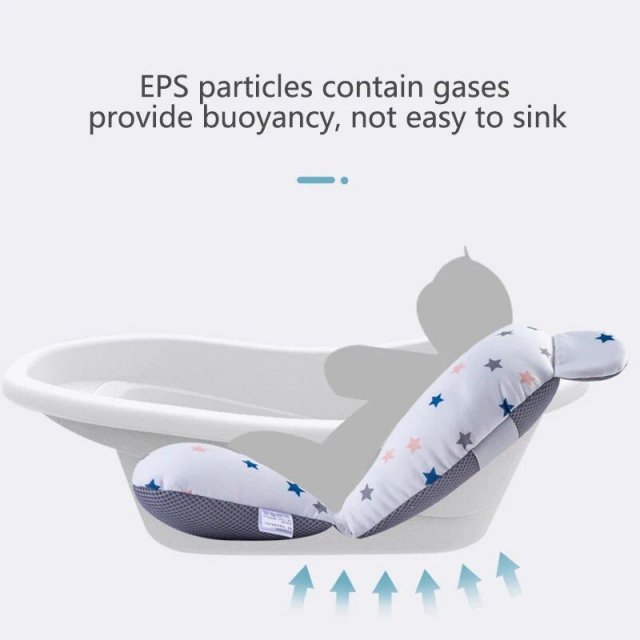 Adjustable Newborn Bath Cushion - Star Pattern, Foldable Baby Bath Seat - Image 3